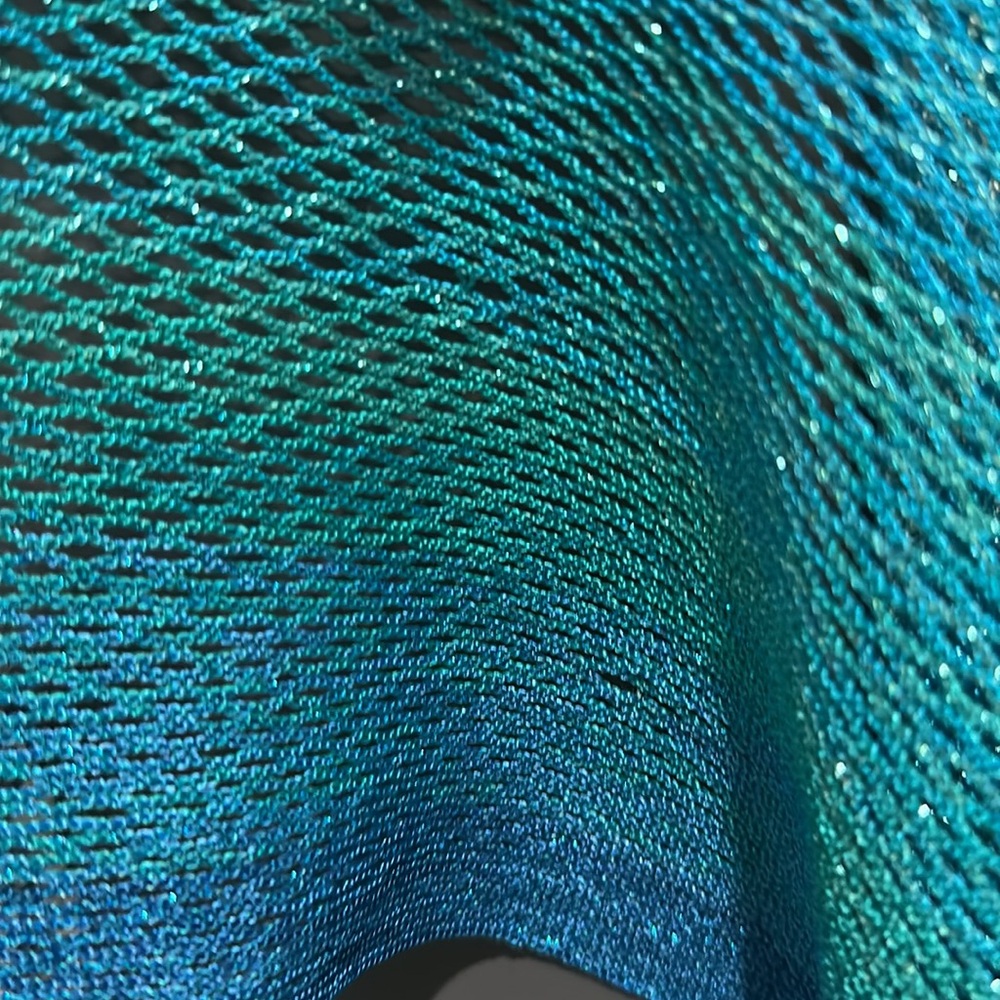 Luli Fama Turquoise Sheer sparkle Cover-Up - Picture 7 of 7